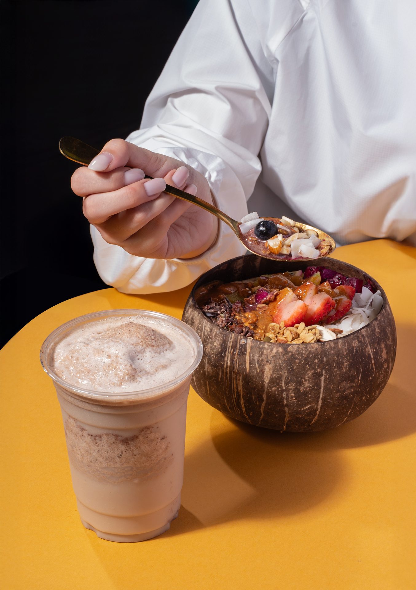 Enjoying an AcaiFlow bowl